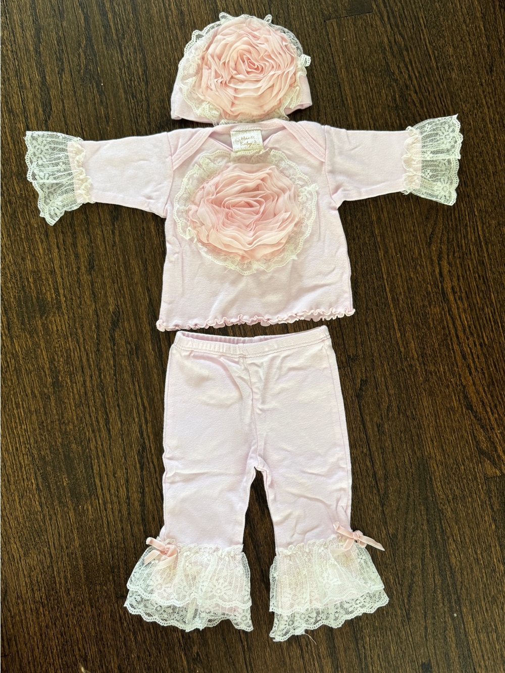 Haute Baby Rose Outfit 0-3M